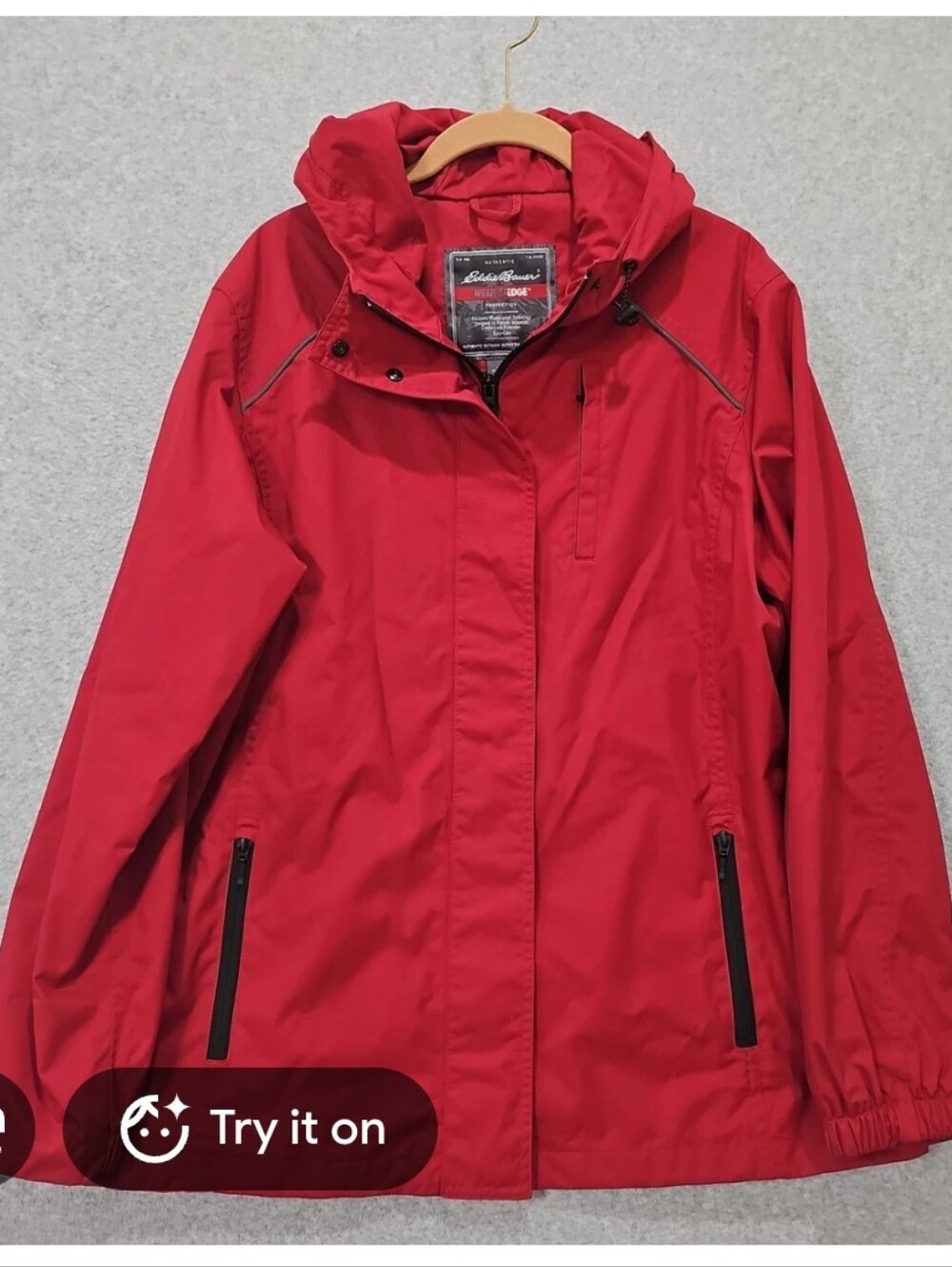 Eddie Bauer Weather Edge Protection Red Waterproof Coat Size XS Womens